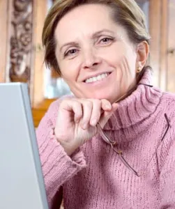woman with immediate dentures
